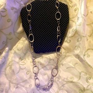 Silver Tone Link Necklace